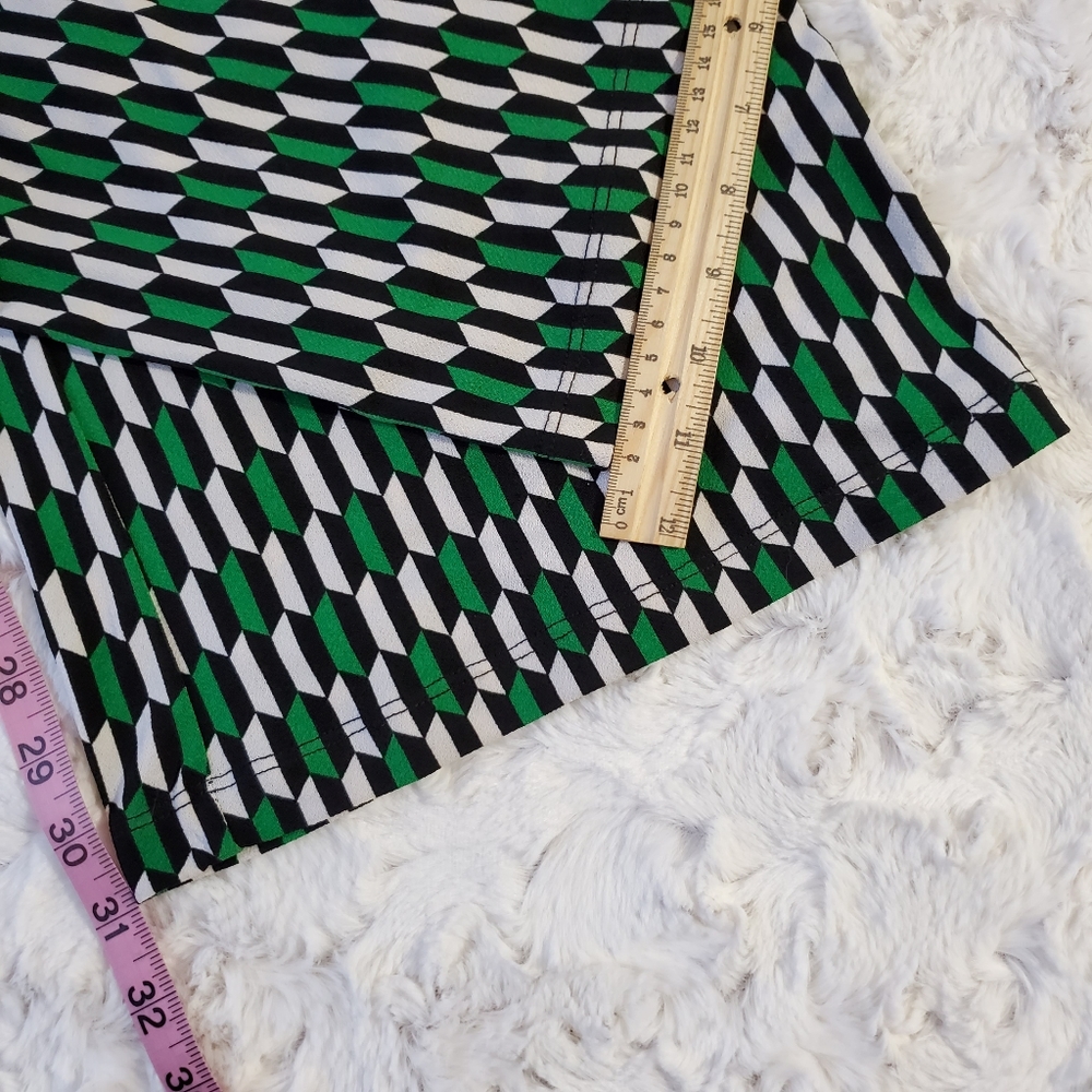 Jules and Leopold Geometric print loose fit wide leg pants sz.Sm - Picture 5 of 8